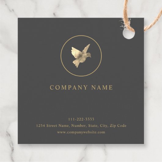 Waterverf Logo Bedankjes Labels (Achterkant)