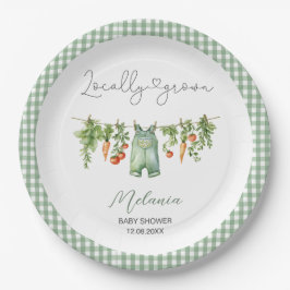 Waterverf Lokaal geteeld baby shower Papier PL Papieren Bordje