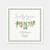 Waterverf Lokaal geteeld baby shower Papier Plat Servet (Voorkant)