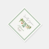 Waterverf Lokaal geteeld baby shower Papier Plat Servet (Hoek)