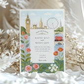 Waterverf Londen Big Ben Wedding Kaart