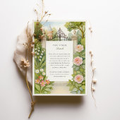 Waterverf Londen Iron Gates & Flowers Wedding Kaart