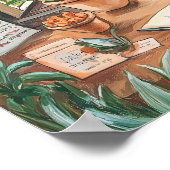  Waterverf Londen Window Scene Poster (Hoek)