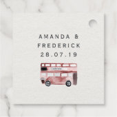 Waterverf London UK Destination Wedding Bedankjes Labels (Achterkant)