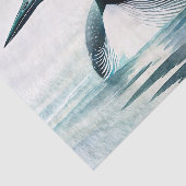 Waterverf Loon aan het meer Tissuepapier (Detail)