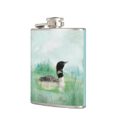 Waterverf Loon Wilderness Bird Natuur Art Heupfles (Links)