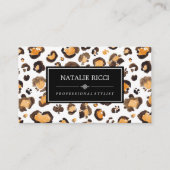 Waterverf Lopard Spots Elegant & Chic Visitekaartje (Voorkant)