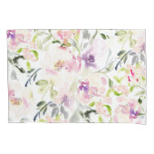 Waterverf losse expressieve lentesflorale kussensloop (Voorkant)