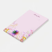Waterverf Lotus Flower Boarder Post-it® Notes (Schuin)