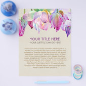 Waterverf Lotus Flower Flyer (Enkel)