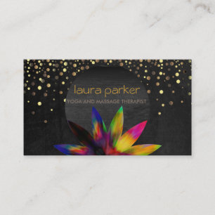 Waterverf Lotus Flower Logo Yoga Healing Health Visitekaartje