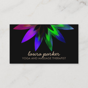 Waterverf Lotus Flower Logo Yoga Healing Health Visitekaartje