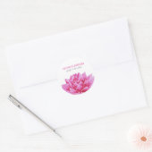Waterverf Lotus Flower Ronde Sticker (Envelop)