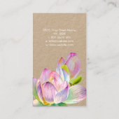 Waterverf Lotus Flower Visitekaartje (Achterkant)