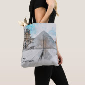 Waterverf Louvre Canvas tas – Paris Travel Art (Dichtbij)
