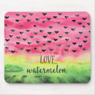 Waterverf Love Watermelon Hearts Muismat