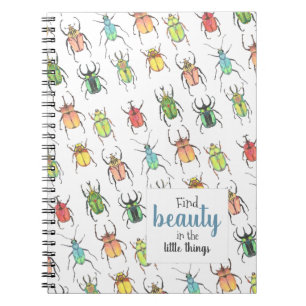 Waterverf Lovebugs vinden schoonheid in kleine din Notitieboek
