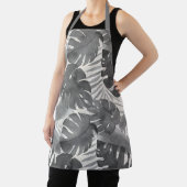 Waterverf Luana Tropical Grey Leaves Schort (Insitu)