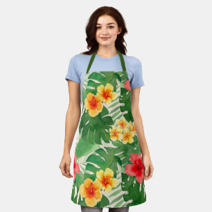 Waterverf Luana Tropische Vivid Floral Apron Schort