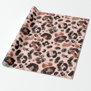 Waterverf luipaard dierprintpatroon cadeaupapier