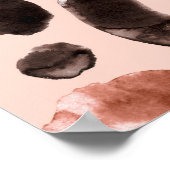 Waterverf luipaard dierprintpatroon poster (Hoek)