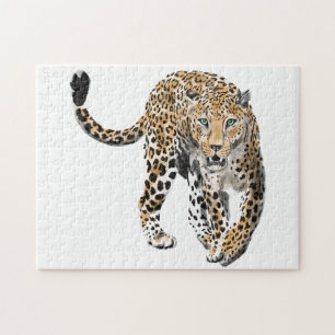 waterverf luipaard jungle kat geschilderd dier gro legpuzzel