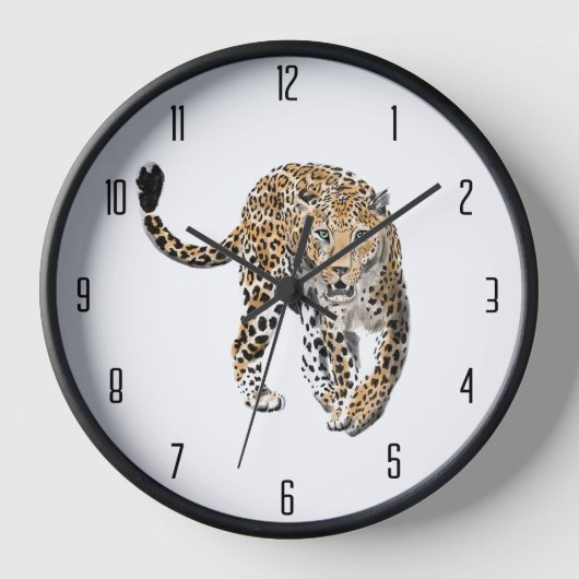 waterverf luipaard oerwoud kat geschilderd diereng (Voorkant)