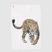 waterverf luipaard oerwoud kat geschilderd diereng golfhanddoek (Voorkant)