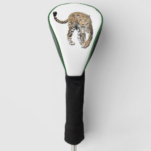 waterverf luipaard oerwoud kat geschilderd diereng golfheadcover