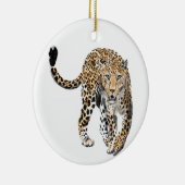 waterverf luipaard oerwoud kat geschilderd diereng keramisch ornament (Rechts)