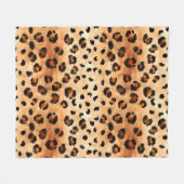 Waterverf luipaard print: exotische bonttextuur fleece deken (Voorkant (Horizontaal))