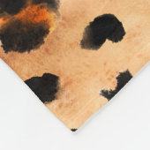 Waterverf luipaard print: exotische bonttextuur fleece deken (Hoek)