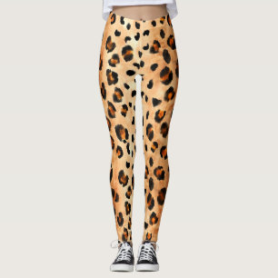 Waterverf luipaard print: exotische bonttextuur leggings