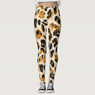 Waterverf luipaardhuid, stropdas-kleurstof gradiën leggings