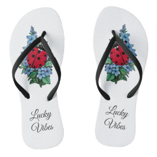 Waterverf luivogel met blauwe wilde bloemen teenslippers