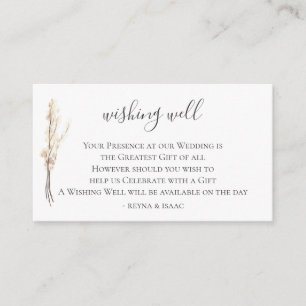Waterverf Lunaria Wedding Wishing Well Informatiekaartje