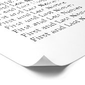 Waterverf Lush Blush Pink Floral Seating Chart Poster (Hoek)