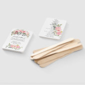 Waterverf Lush Blush Pink Floral Wedding Programme Handwaaier (Niet-gemonteerd)