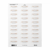 Waterverf Lush Pampas Grass White Orchids Etiket (Full Sheet)