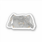 waterverf luxe Prada tas illustratie Sticker (Voorkant)