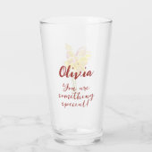 Waterverf Maart geboortebloem Daffodil glas (Achterkant)