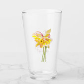 Waterverf Maart geboortebloem Daffodil glas (Voorkant)