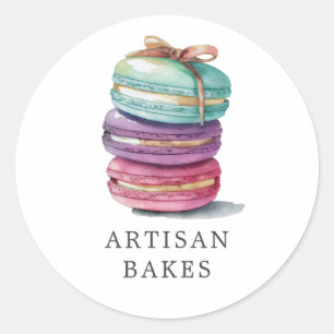 Waterverf Macaron Cookies Baker Product Labels