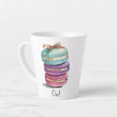 Waterverf Macaron Oui! Latte Mok (Linkerhoek)