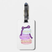 Waterverf Macaron Stack Bagagelabel (Achterkant verticaal)