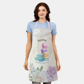 Waterverf macarons apron schort (Gedragen)