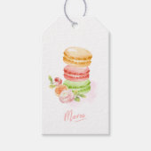 Waterverf Macaroons Baby shower Cadeaulabel (Voorkant)