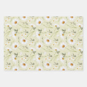 Waterverf Madeliefje Bloemen Bloemstuk Inpakpapier Vel (Voorkant 2)