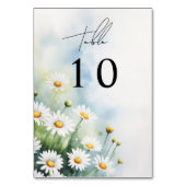 Waterverf madeliefjes bruiloft kaart (Achterkant)