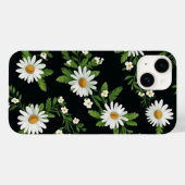 Waterverf madeliefjes op zwart Case-Mate iPhone case (Achterkant (horizontaal))
